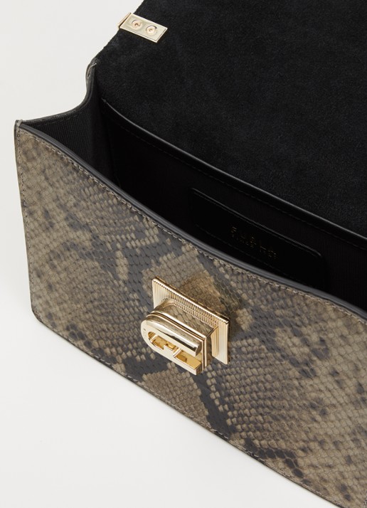FURLA Dames 1927 Mini crossbodytas van geitenleer met slangenprint