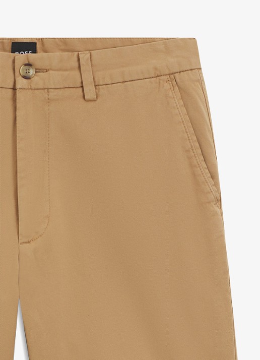 BOSS Heren Korte broek met steekzakken in de kleur Beige