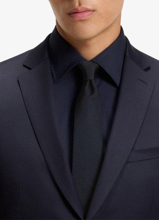 BOSS Heren Stropdas van zijde in de kleur Donkerblauw