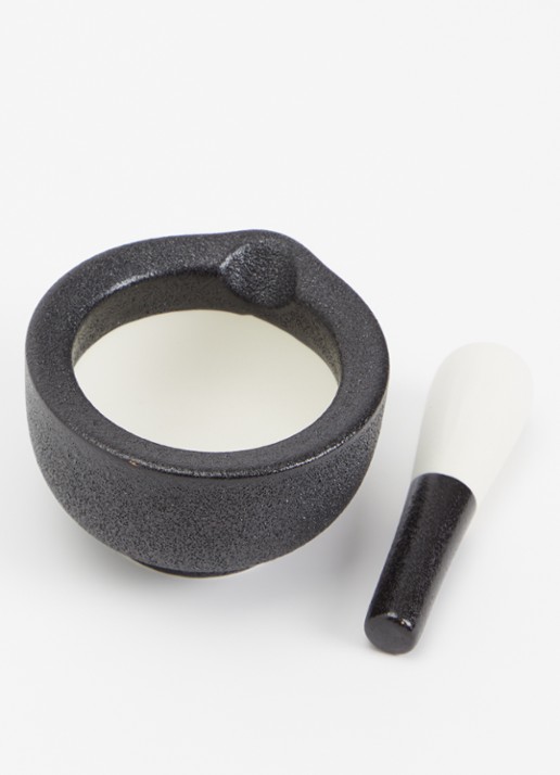 GEFU Grino vijzel met stamper 7,7 cm Zwart - Deal