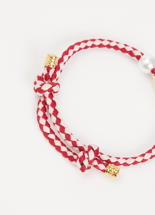 Casablanca Heren Friendship armband in de kleur Rood, maat: OS