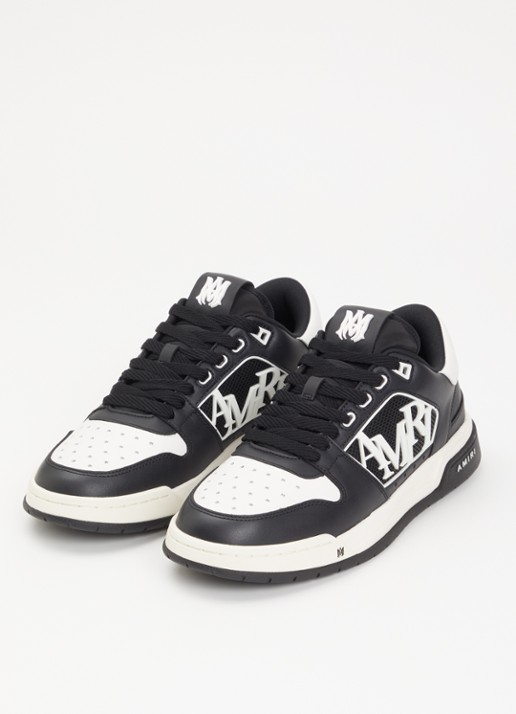 AMIRI Heren Classic Low sneaker van leer met logo en details van mesh in de kleur Zwart, maat: 42