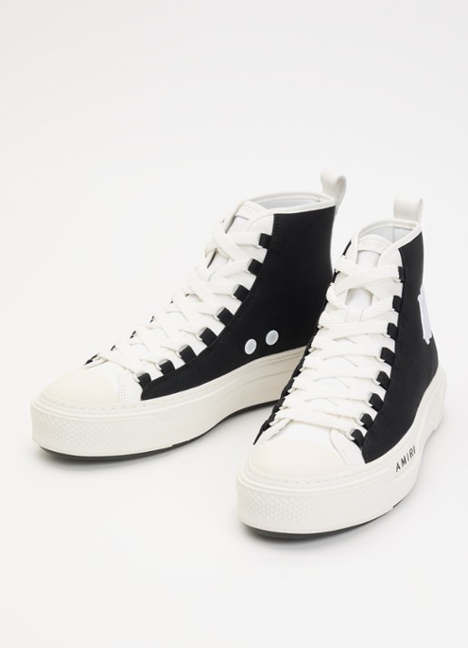 AMIRI Heren MA Court Hi sneaker van canvas met details van leer in de kleur Zwart, maat: 41