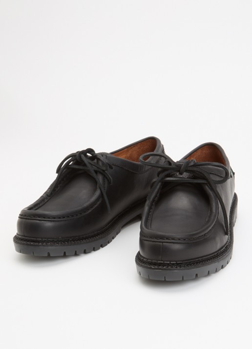 Ralph Lauren Heren Jett Apron veterschoen van leer in de kleur Zwart, maat: 43