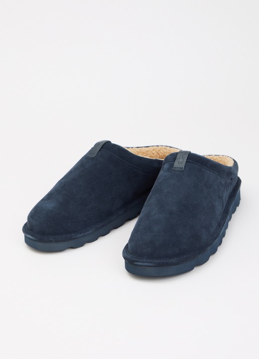 Ralph Lauren Heren Reade clog van suède in de kleur Donkerblauw, maat: 45
