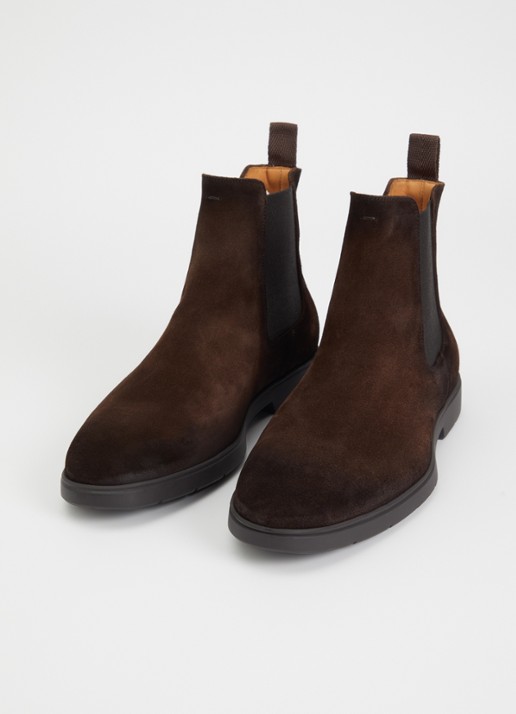 Magnanni Heren Chelsea boot van suède in de kleur Chocoladebruin, maat: 42