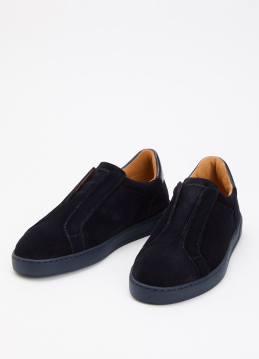Magnanni Heren Costa Slip II sneaker van suède in de kleur Donkerblauw, maat: 43
