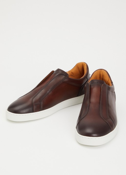 Magnanni Heren Canelo Slip sneaker van kalfsleer in de kleur Bruin, maat: 41