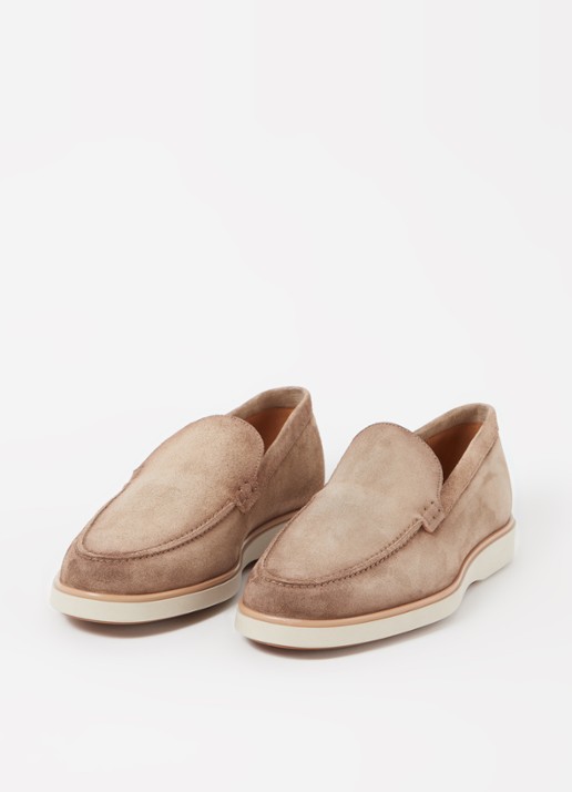 Magnanni Heren Loafer van suède in de kleur Donkerbeige, maat: 41