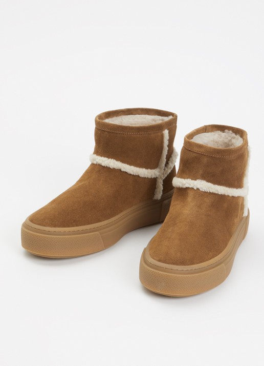 Hogan Dames H705 enkellaarsje van suède in de kleur Cognac, maat: 38