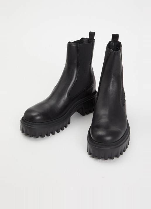 Hogan Dames H700 chelsea boot van leer in de kleur Zwart, maat: 40