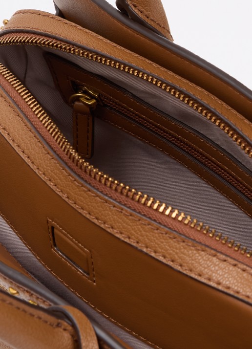 Michael Kors Dames Laila handtas van leer met afneembare schouderriem in de kleur Bruin, maat: 1SZ