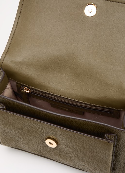 Michael Kors Dames Claire Large schoudertas van leer in de kleur Olijfgroen, maat: one size