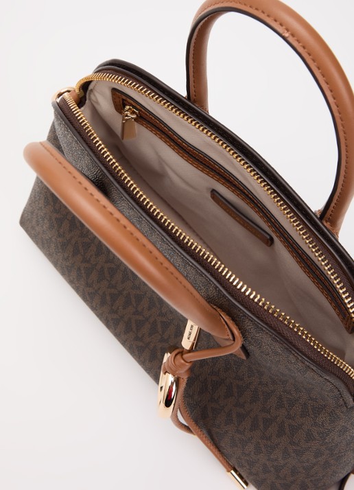 Michael Kors Dames Freddie Medium handtas met logoprint en afneembare schouderriem in de kleur Bruin, maat: 1SZ