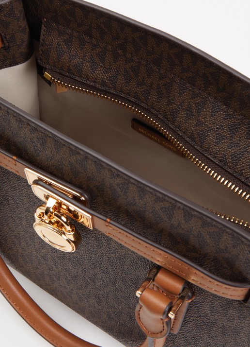 Michael Kors Dames Hamilton Small handtas met afneembare schouderriem in de kleur Donkerbruin, maat: 1SZ
