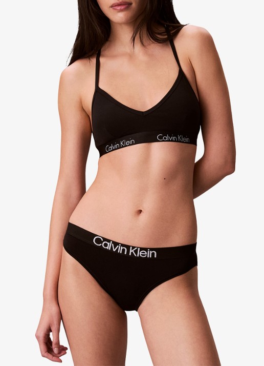 Calvin Klein Dames Slip met logoband in 3-pack in de kleur Zwart