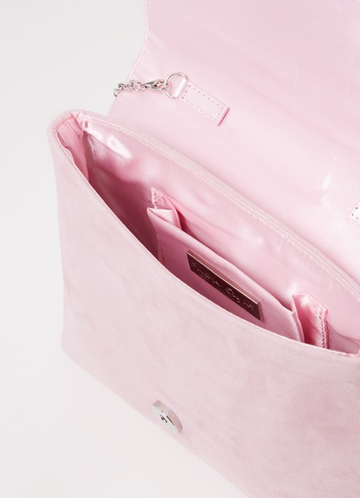 Phase Eight Dames Embellished clutch van suède met strass in de kleur Lichtroze