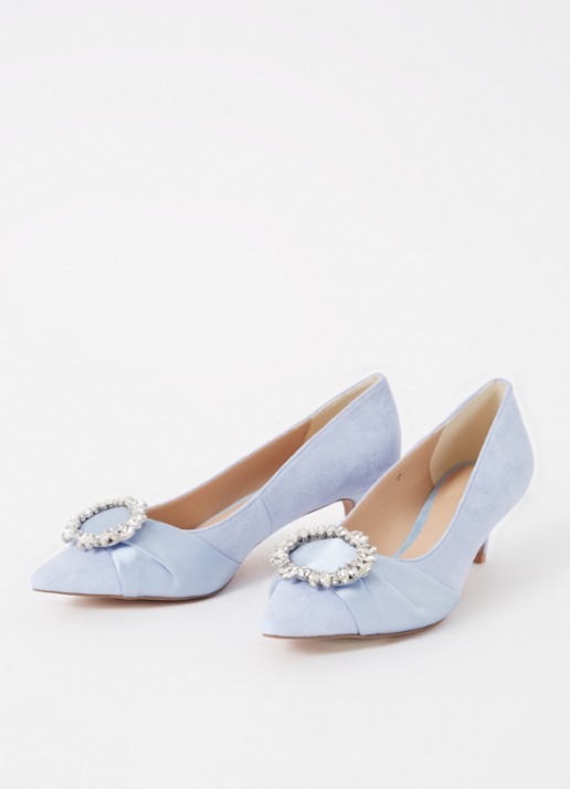 Phase Eight Dames pump van suède in de kleur Lichtblauw