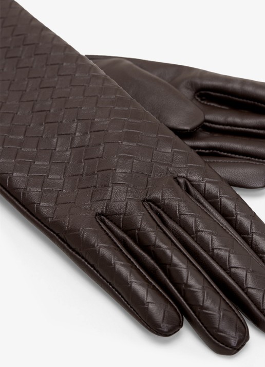 Phase Eight Dames Handschoenen van leer in de kleur Donkerbruin