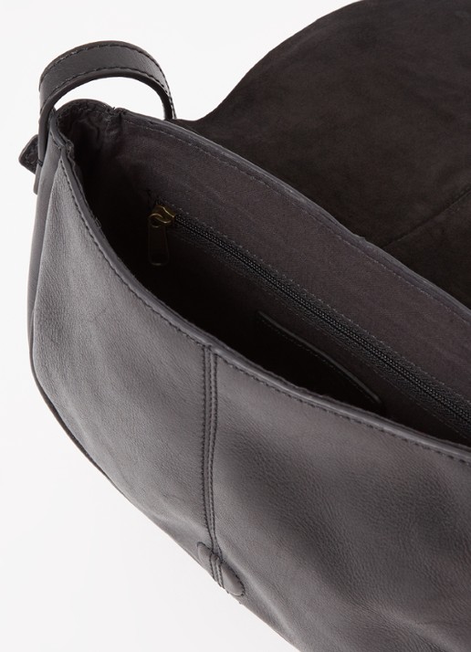 By-bar Dames Paris crossbodytas van leer in de kleur Zwart, maat: 1 size