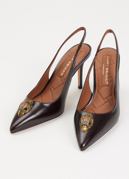 Kurt Geiger Dames Belgravia slingback van leer in de kleur Bruin, maat: 39