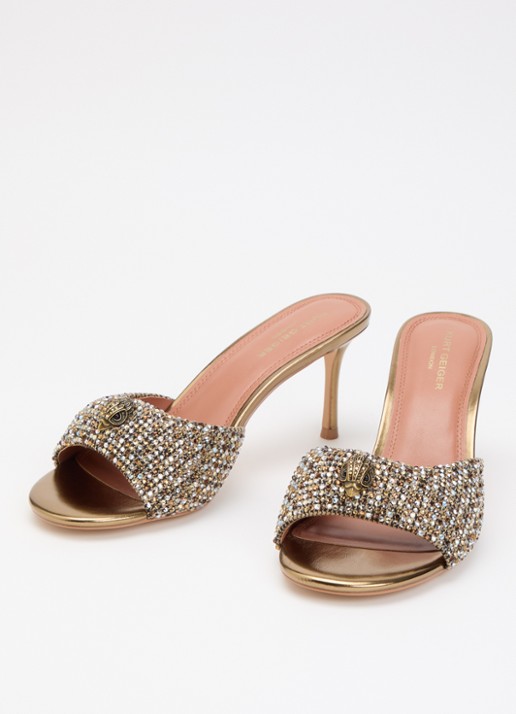 Kurt Geiger Dames Oxford muiltje met strass in de kleur Beige, maat: 41