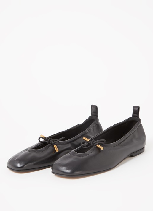 ALOHAS Dames Rosalind ballerina van geitenleer in de kleur Zwart, maat: 38