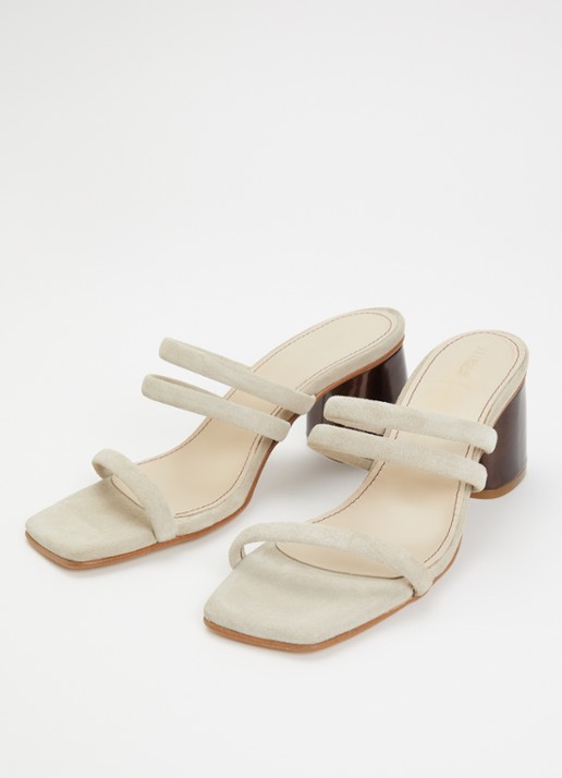 ALOHAS Dames Indiana sandalette van suède in de kleur Lichtgrijs, maat: 38