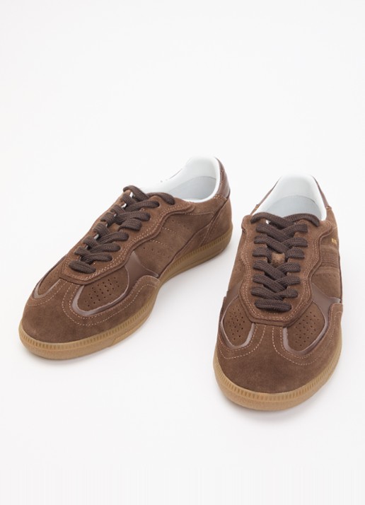 ALOHAS Dames Tb.490 Rife sneaker van suède met leren details in de kleur Bruin, maat: 39