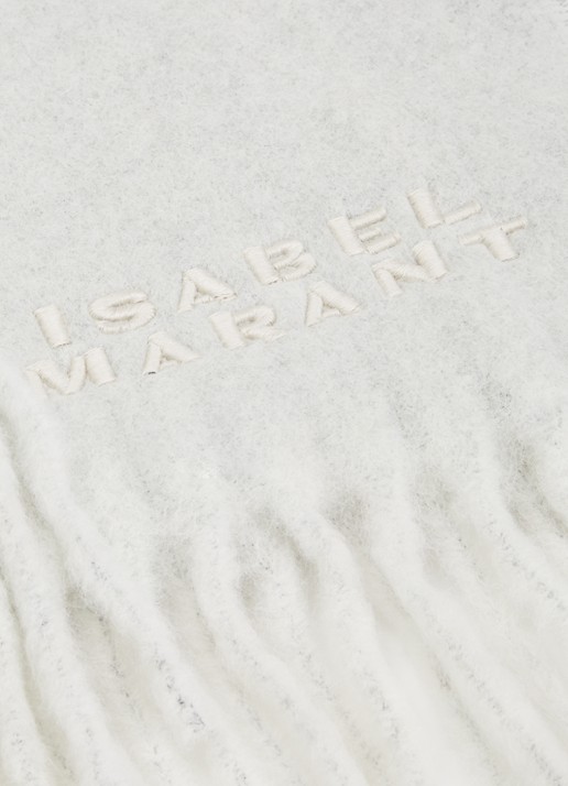 Isabel Marant Dames Firny sjaal in alpaca wolblend in de kleur Grijsmele, maat: ONE SIZE