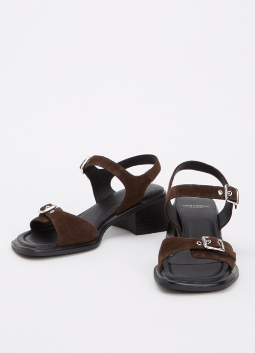 Vagabond Shoemakers Dames Ines sandalette van suède in de kleur Donkerbruin, maat: 39