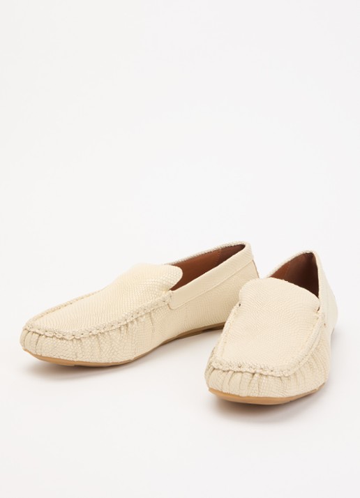 Vagabond Shoemakers Dames Mika loafer van schapenleer in de kleur Creme, maat: 41