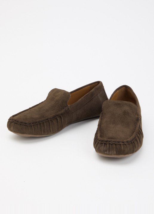 Vagabond Shoemakers Dames Mika loafer van geitensuède in de kleur Donkerbruin, maat: 39