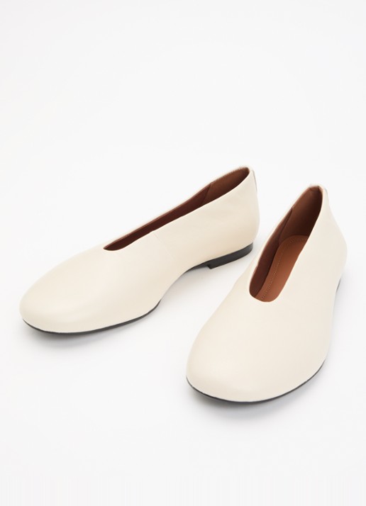 Vagabond Shoemakers Dames Aleya ballerina van schapenleer in de kleur Creme, maat: 41