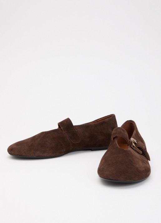 Vagabond Shoemakers Dames Aleya ballerina van geitensuède in de kleur Bruin, maat: 38