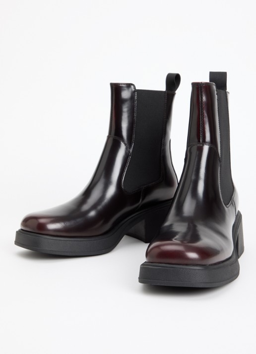 Vagabond Shoemakers Dames Dorah chelsea boot van leer in de kleur Bordeauxrood, maat: 37