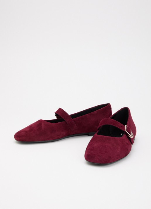 Vagabond Shoemakers Dames Jolin ballerina van geitensuède in de kleur Bordeauxrood, maat: 41