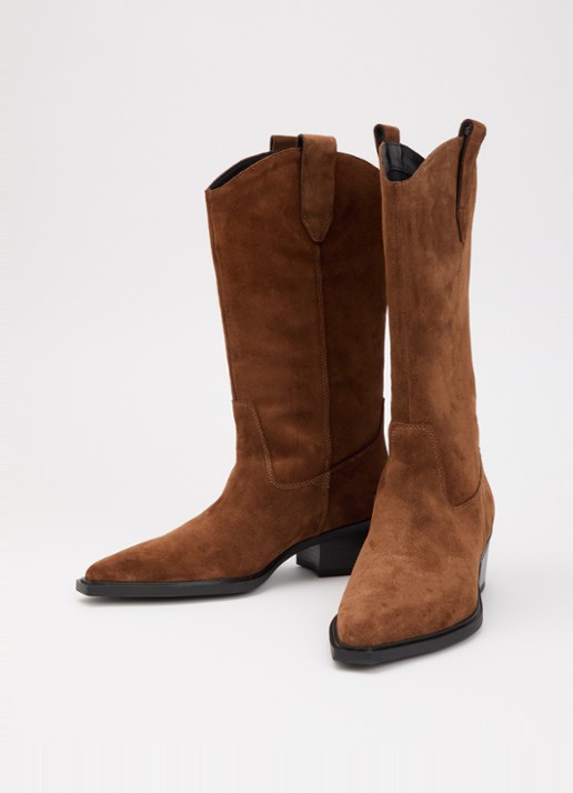 Vagabond Shoemakers Dames Kelsey cowboylaars van suède in de kleur Cognac, maat: 38