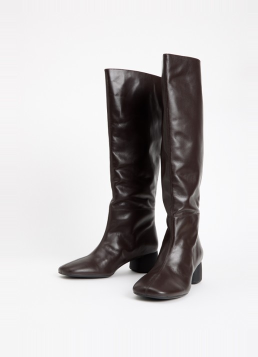 Vagabond Shoemakers Dames Livia overknee laars van leer in de kleur Chocoladebruin, maat: 38
