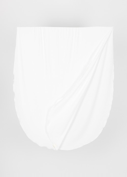 LES Atelier Dames Bamboo Jersey hoofddoek 180 x 82 cm in de kleur Wit, maat: ONE SIZE