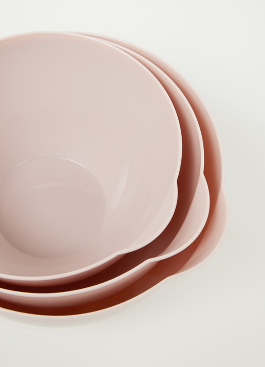 Inno Cuisinno Beslagkom van plastic set van 3 - detail lichtroze