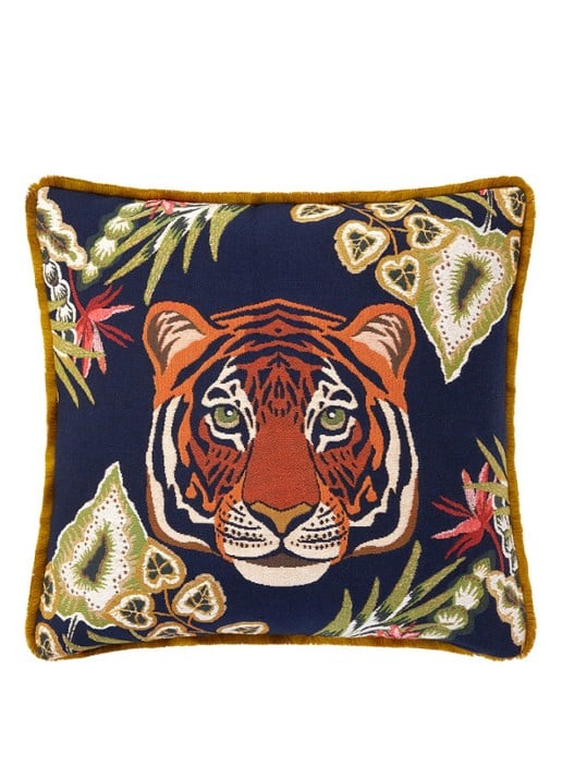 Iosis Masques sierkussenhoes 45 x 45 cm - voorkant 3 donkerblauw