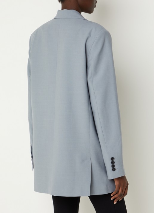 IRO Alapi blazer in wolblend met klepzakken - achterkant 2 grijs
