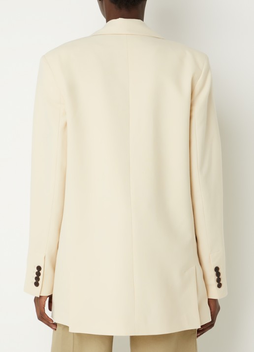 IRO Alapi blazer in wolblend met klepzakken - achterkant beige