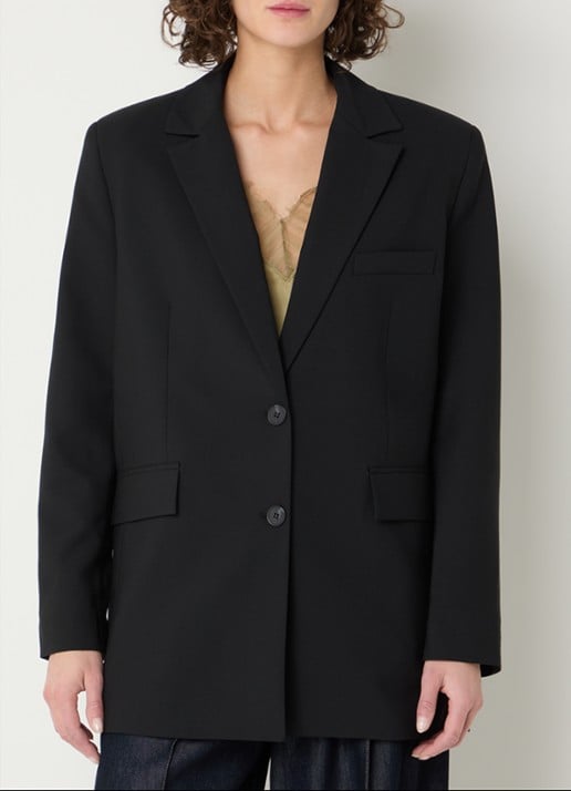 IRO Alapi blazer in wolblend met klepzakken