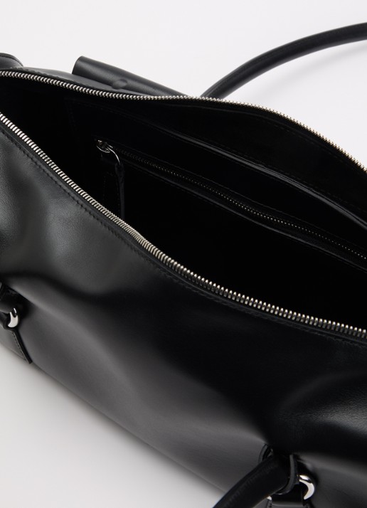IRO Alto Bowling handtas van leer - detail 2 zwart