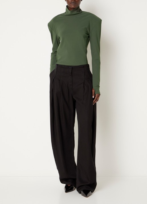 IRO Azales body met col - voorkant 4 bronsgroen