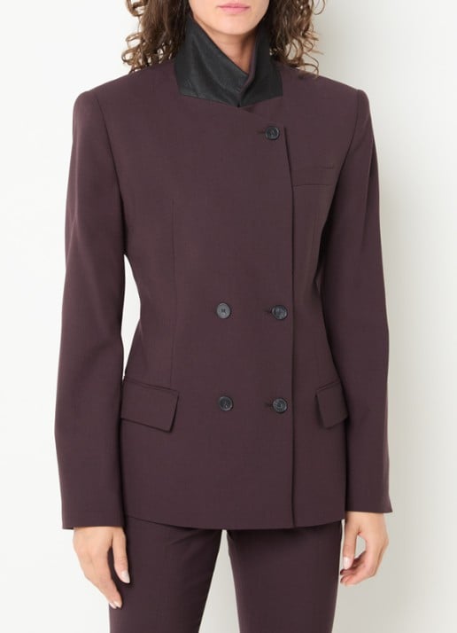 IRO Bluff double-breasted blazer in wolblend met opstaande kraag