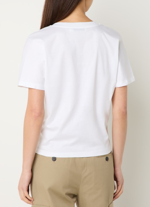 IRO Celiane T-shirt met V-hals - achterkant wit