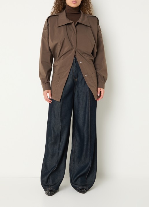 IRO Elny jack met asymmetrische zoom - voorkant 3 lichtbruin